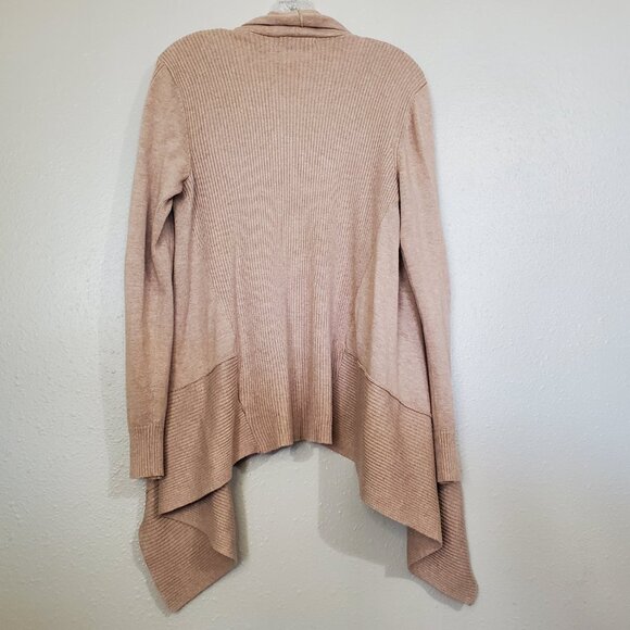 Cardigan Asymmetrical Sweater Open Waterfall Front Cardigan Sweater EUC - Picture 2 of 10